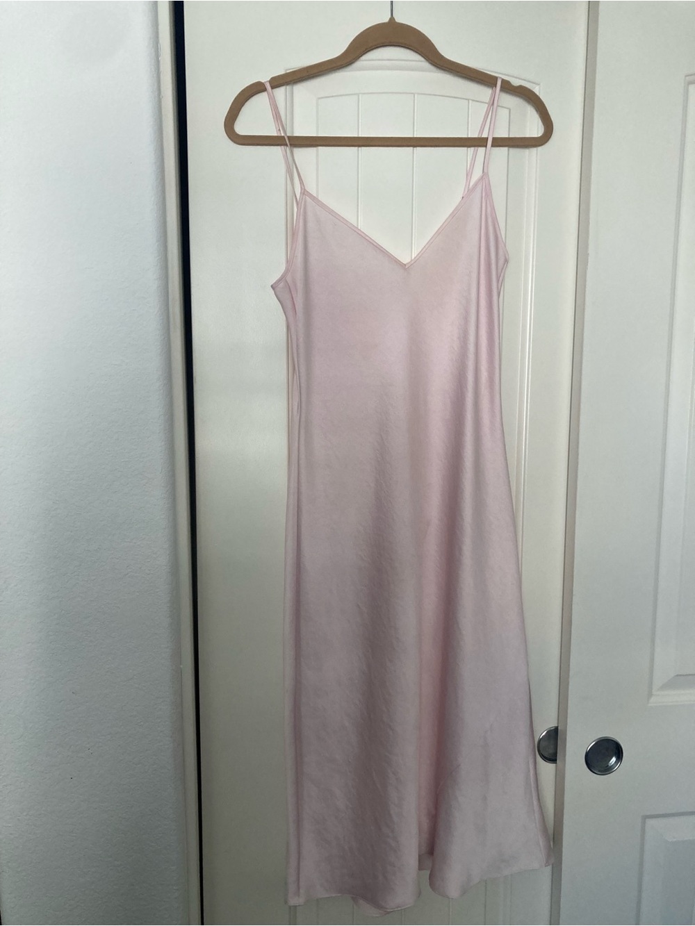 Aritzia Wilfred Only Slip Midi Dress Blush Pink Size S